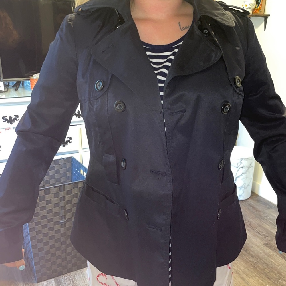 Used size large navy blue thirty one jacket